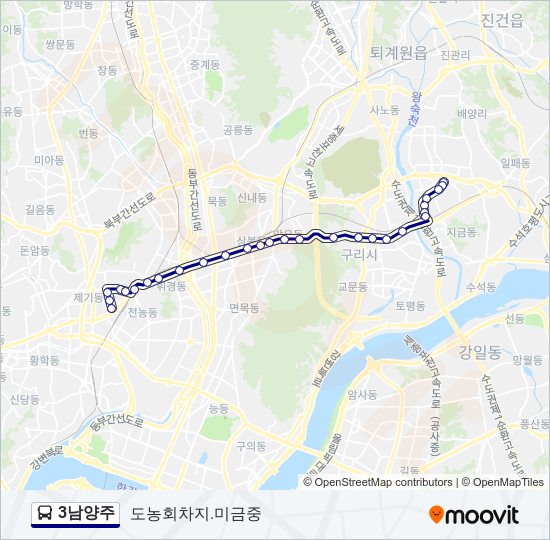 3남양주 bus Line Map