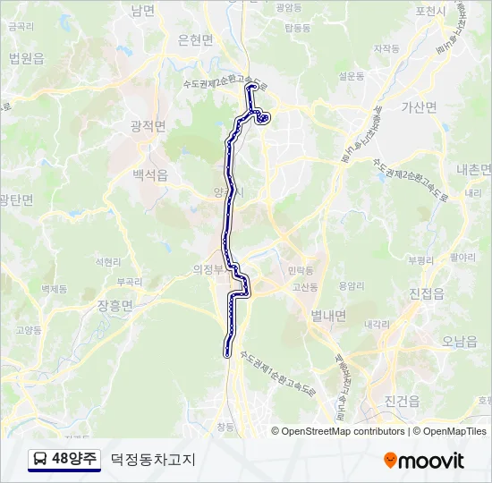 48양주 Bus Line Map