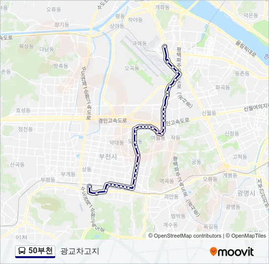 50부천 Bus Line Map