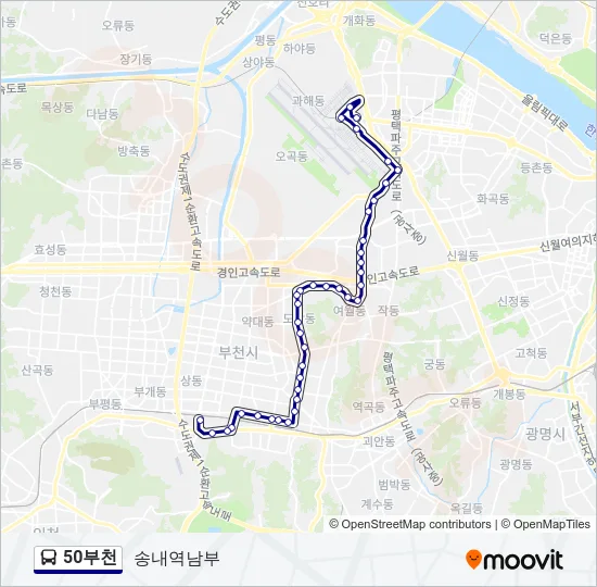50부천 버스 노선 지도