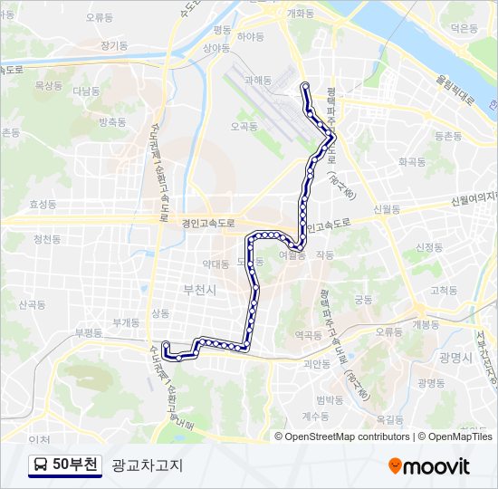 50부천 bus Line Map