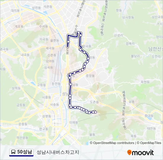 50성남 Bus Line Map