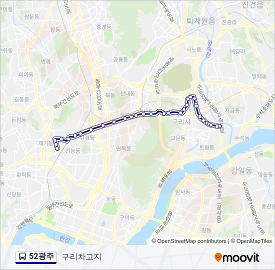52광주 Bus Line Map