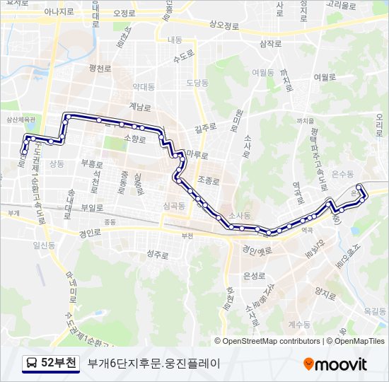 52부천 버스 노선 지도