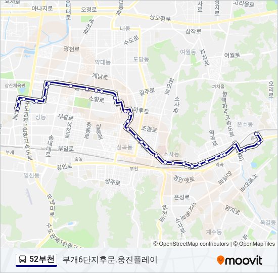 52부천 bus Line Map