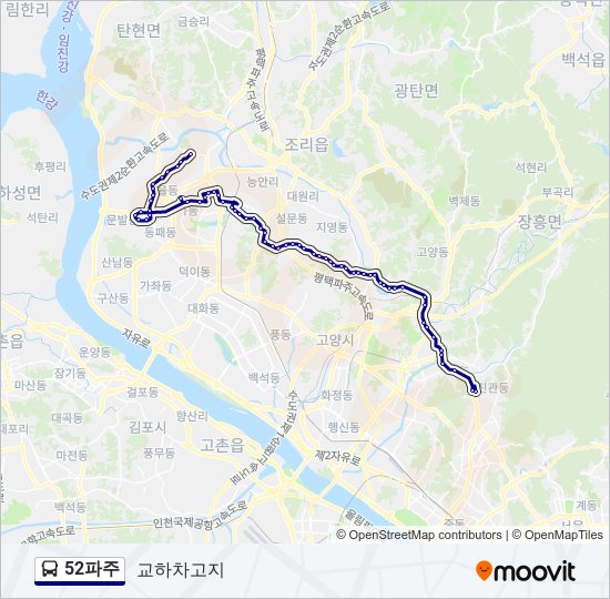 52파주 bus Line Map