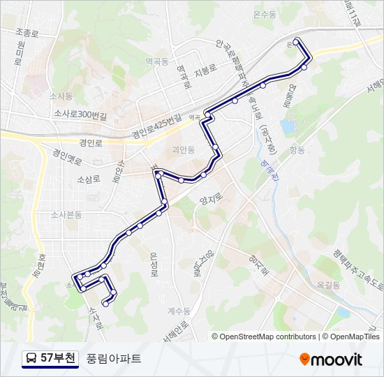 57부천 버스 노선 지도