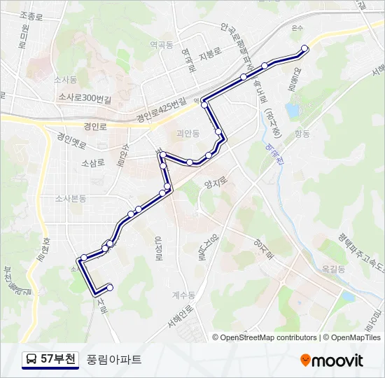 57부천 Bus Line Map