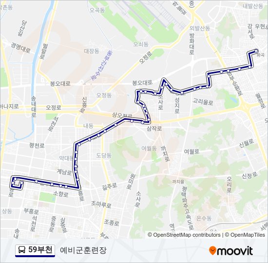 59부천 bus Line Map