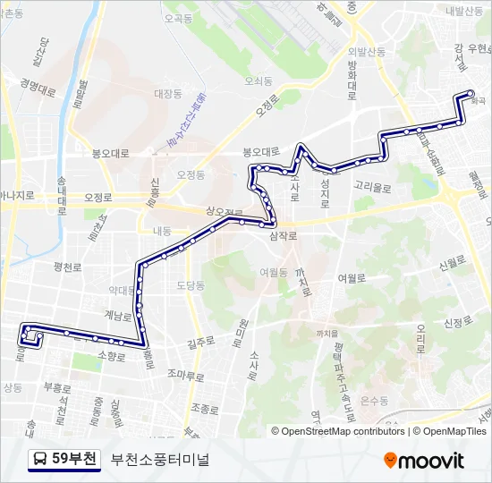 59부천 버스 노선 지도