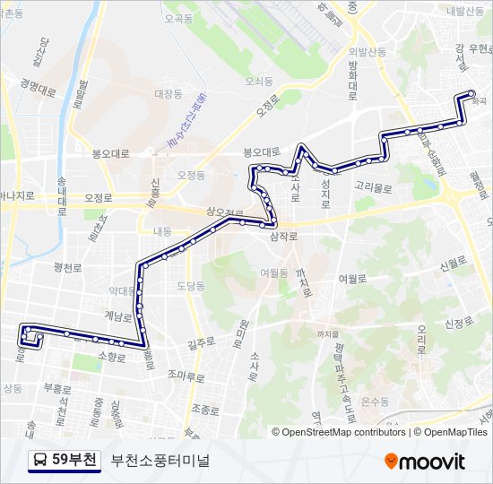 59부천 bus Line Map