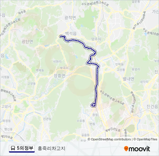 5의정부 Bus Line Map