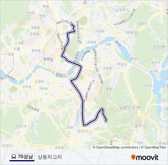 70성남 bus Line Map