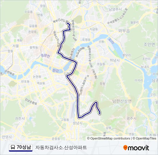 70성남 bus Line Map