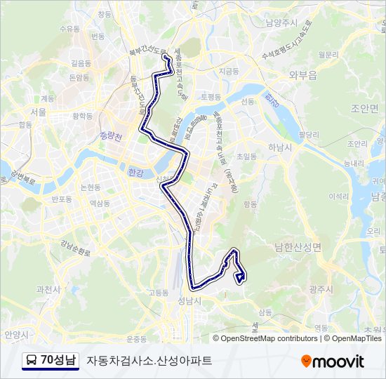 70성남 bus Line Map