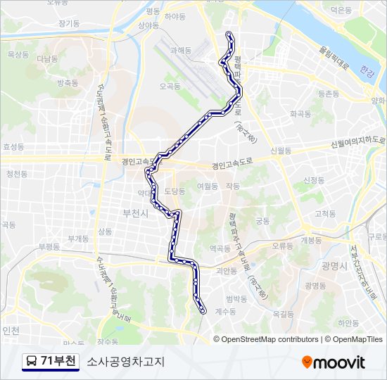 71부천 버스 노선 지도