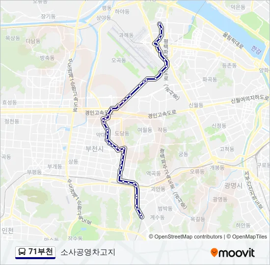 71부천 Bus Line Map