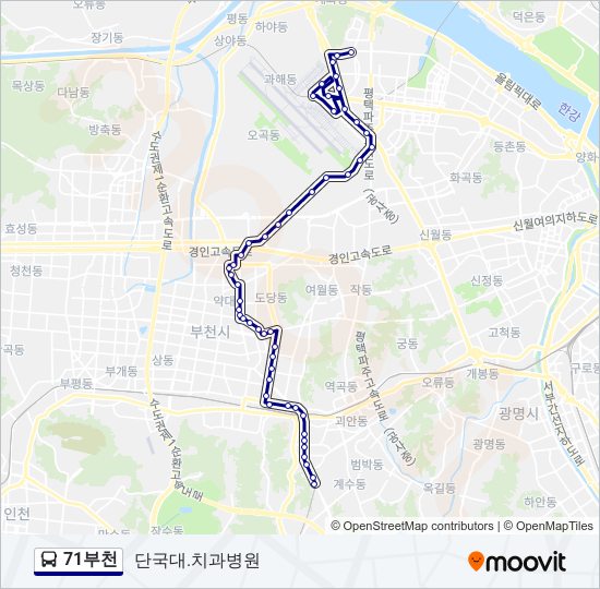 71부천 bus Line Map