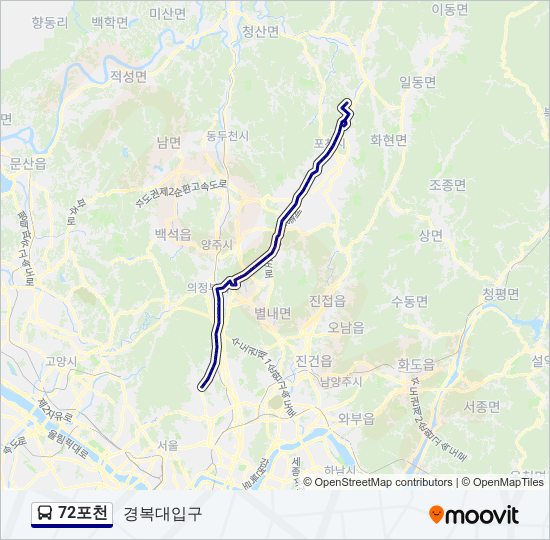 72포천 버스 노선 지도
