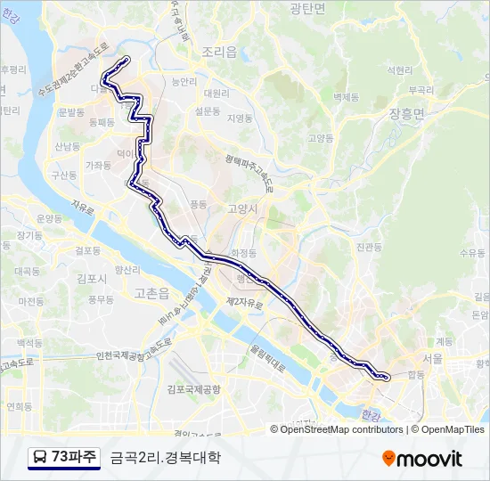 73파주 Bus Line Map