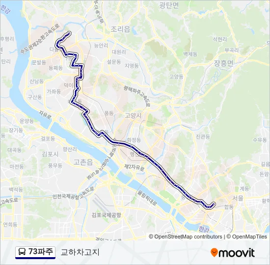 73파주 Bus Line Map