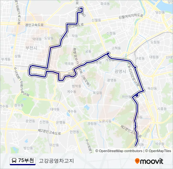 75부천 Bus Line Map