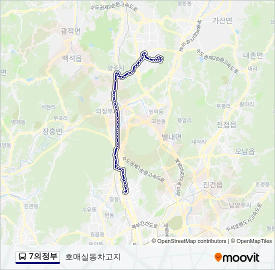 7의정부 Bus Line Map