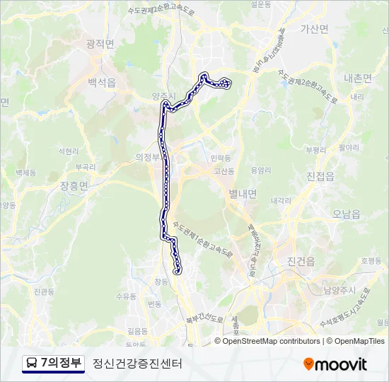 7의정부 Bus Line Map