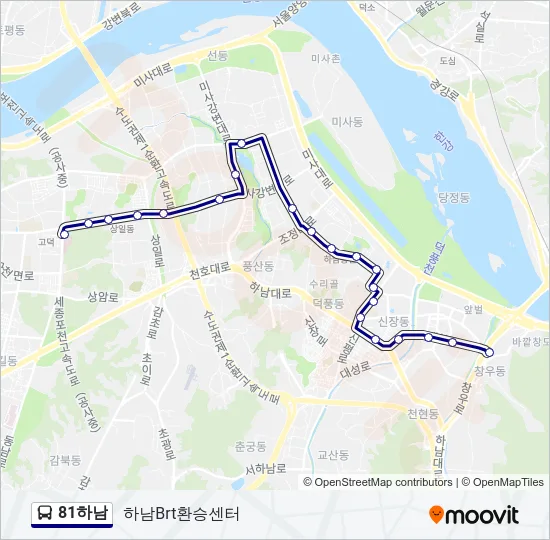 81하남 Bus Line Map