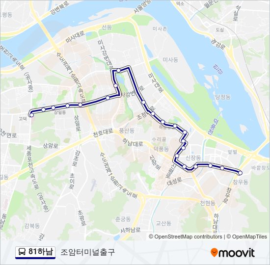 81하남 bus Line Map