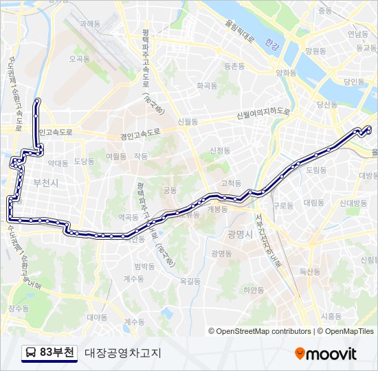 83부천 Bus Line Map