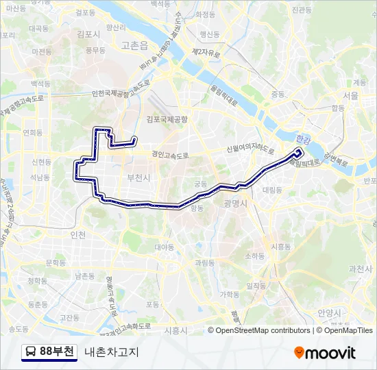 88부천 Bus Line Map