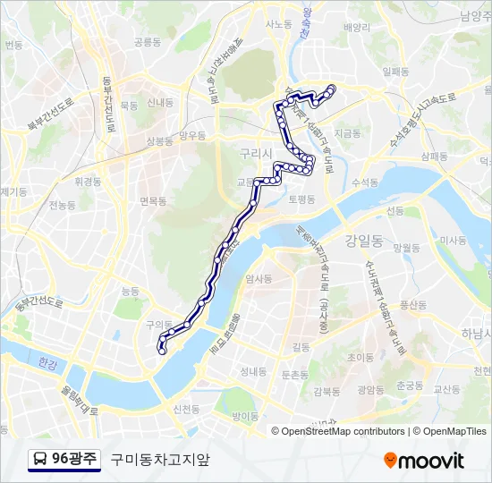 96광주 Bus Line Map