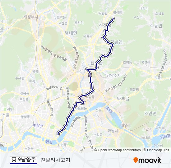 9남양주 버스 노선 지도