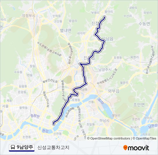 9남양주 버스 노선 지도