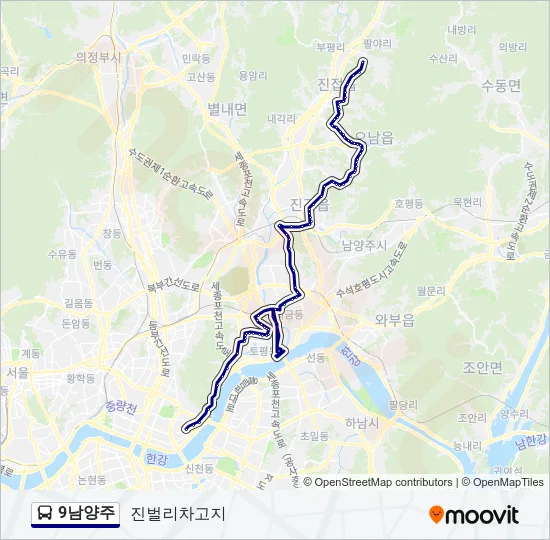 9남양주 버스 노선 지도