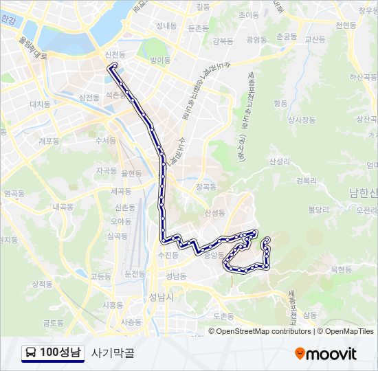 100성남 버스 노선 지도