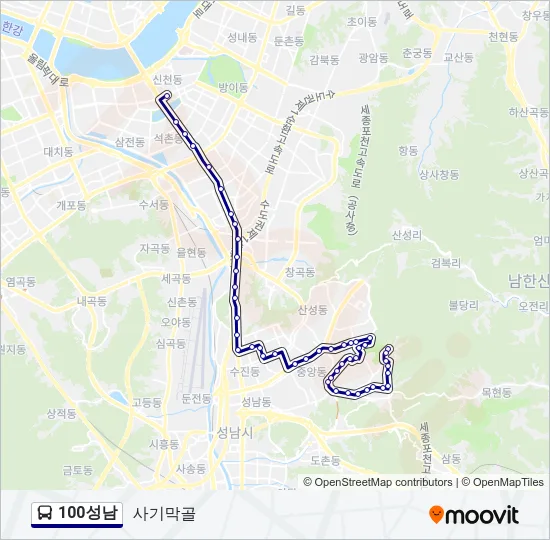 100성남 Bus Line Map