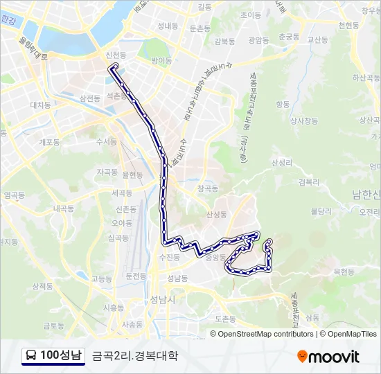 100성남 Bus Line Map