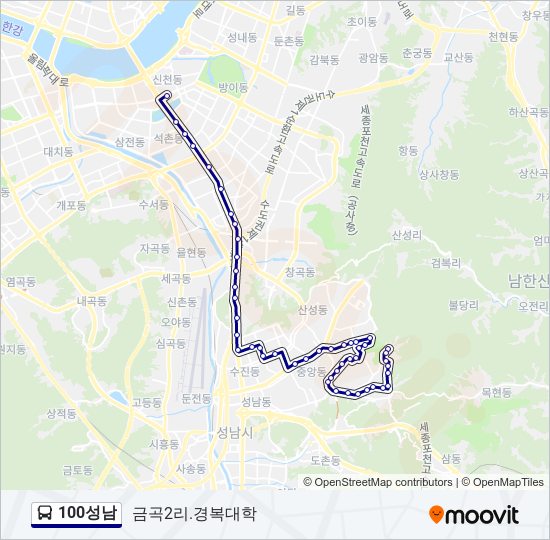 100성남 버스 노선 지도