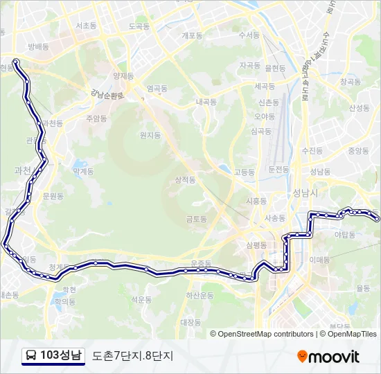103성남 Bus Line Map