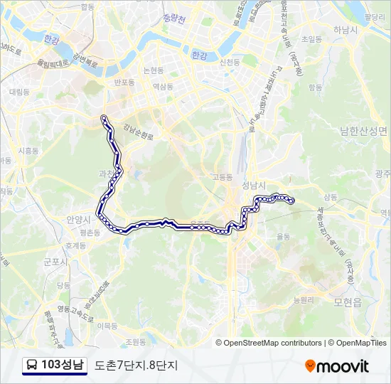 103성남 Bus Line Map