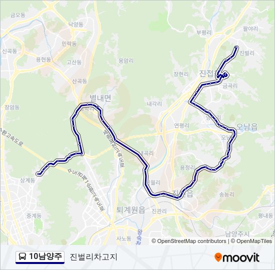10남양주 버스 노선 지도