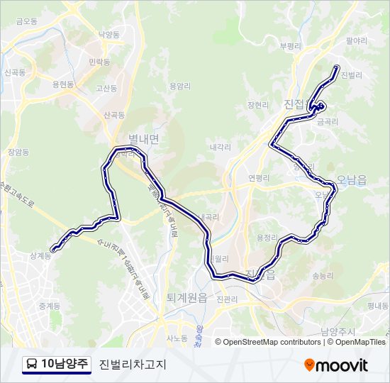 10남양주 버스 노선 지도
