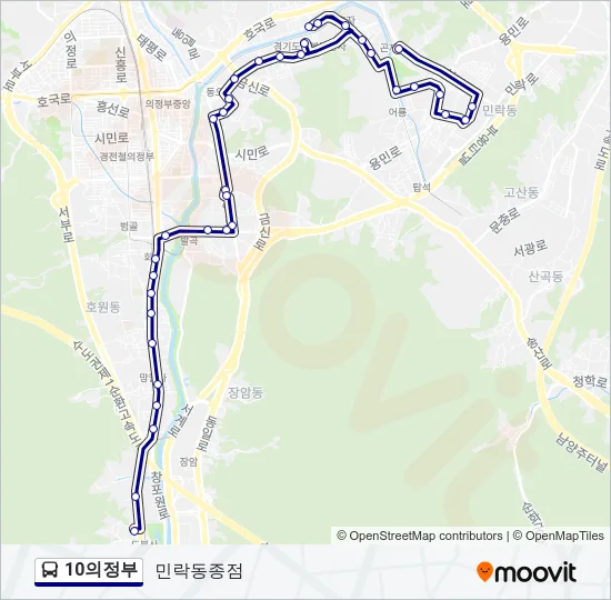 10의정부 Bus Line Map
