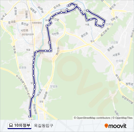 10의정부 버스 노선 지도
