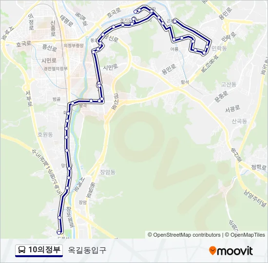 10의정부 Bus Line Map