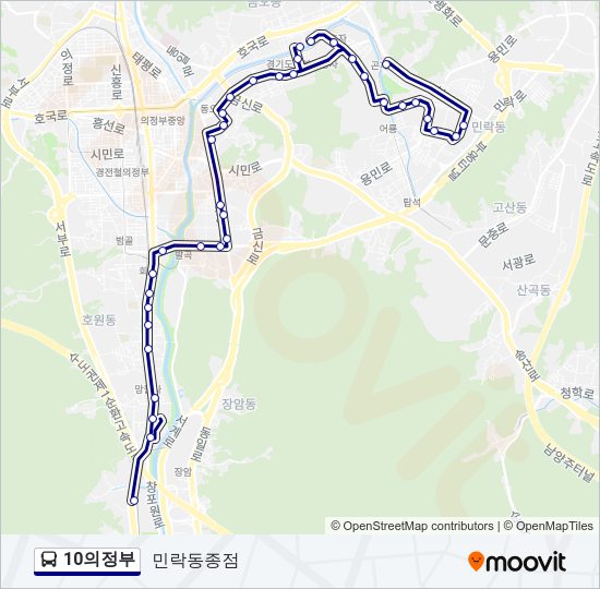 10의정부 Bus Line Map