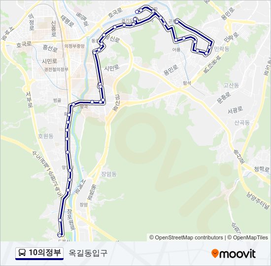 10의정부 bus Line Map