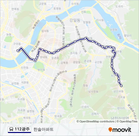 112광주 버스 노선 지도